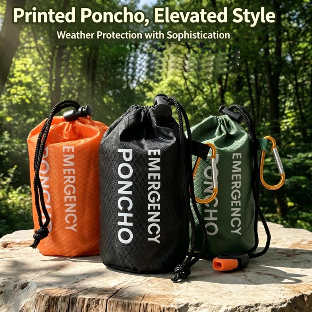 Portable Emergency Rain Poncho - огляд і ціна Camping Rain Poncho