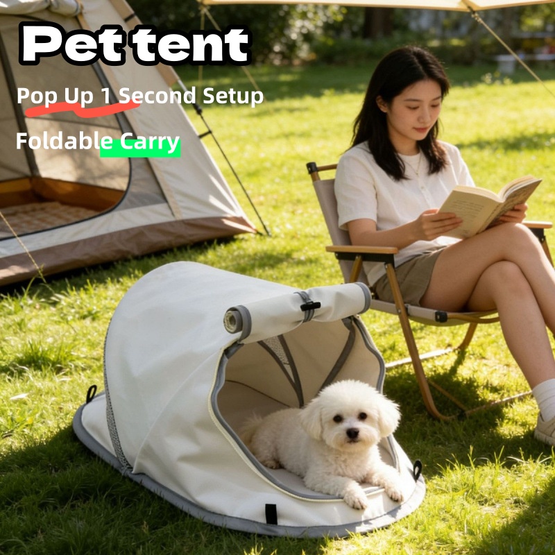 Portable Pop Up Dog Tent Sun P - огляд і ціна Outdoor Camping Dog Bed