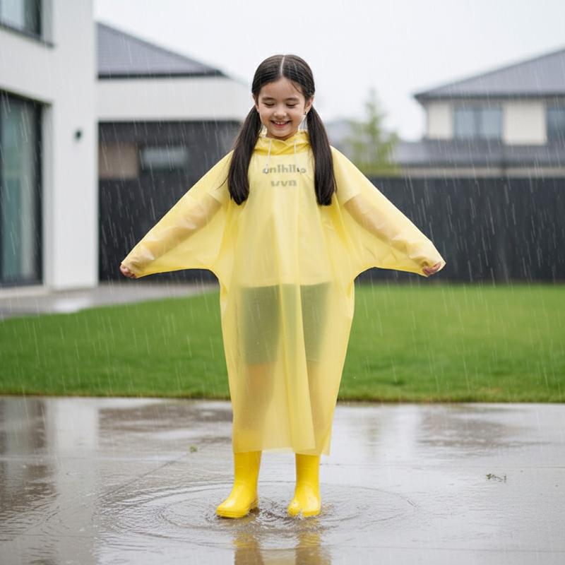 Disposable Raincoat for Kids E - огляд і ціна Camping Rain Poncho