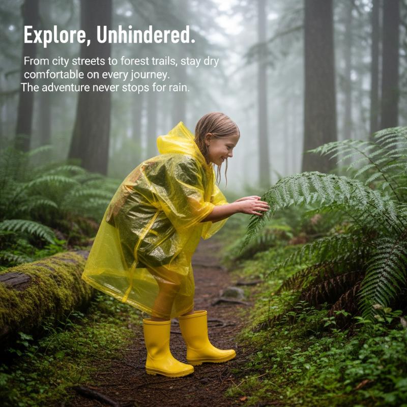 Disposable Raincoat for Kids E - огляд і ціна Camping Rain Poncho