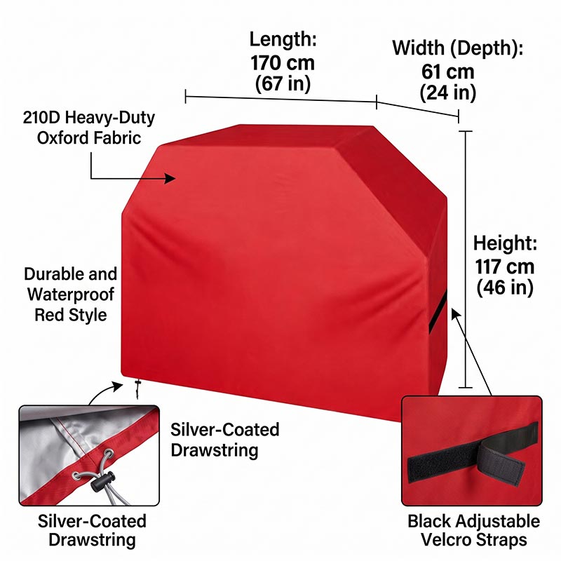 210D BBQ Cover Dustproof Water - огляд і ціна Outdoor Camping Trolley