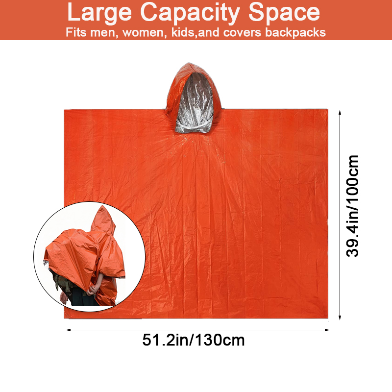 SSUNTAK Emergency Survival Rai - огляд і ціна Camping Rain Poncho