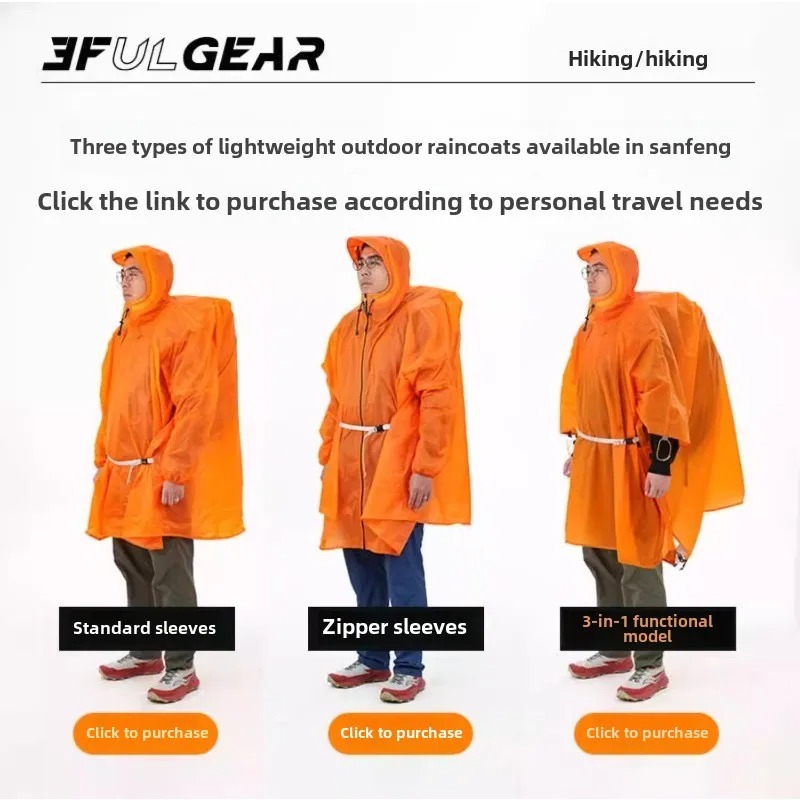 Ultralight Rain Poncho 3F UL G - огляд і ціна Camping Rain Poncho