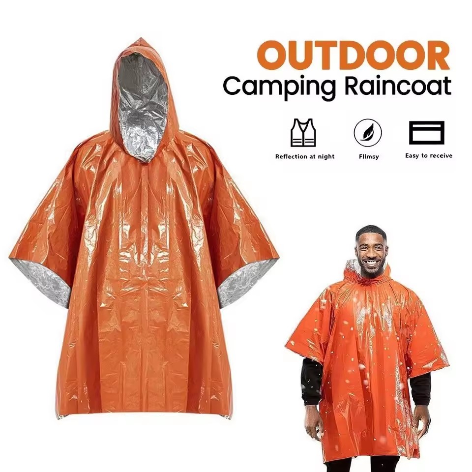 1Pc/2Pcs Emergency Rain Poncho - огляд і ціна Camping Rain Poncho