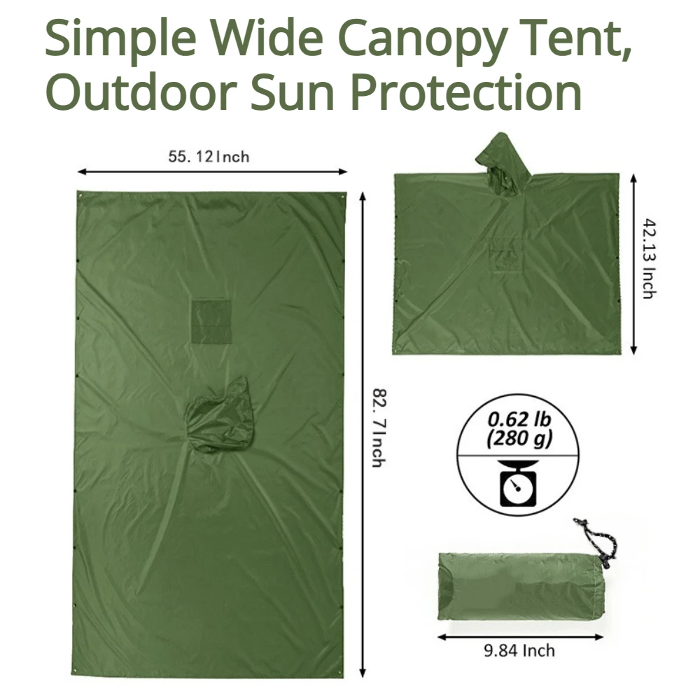2026 For Camping Hiking 3-in-1 - огляд і ціна Camping Rain Poncho