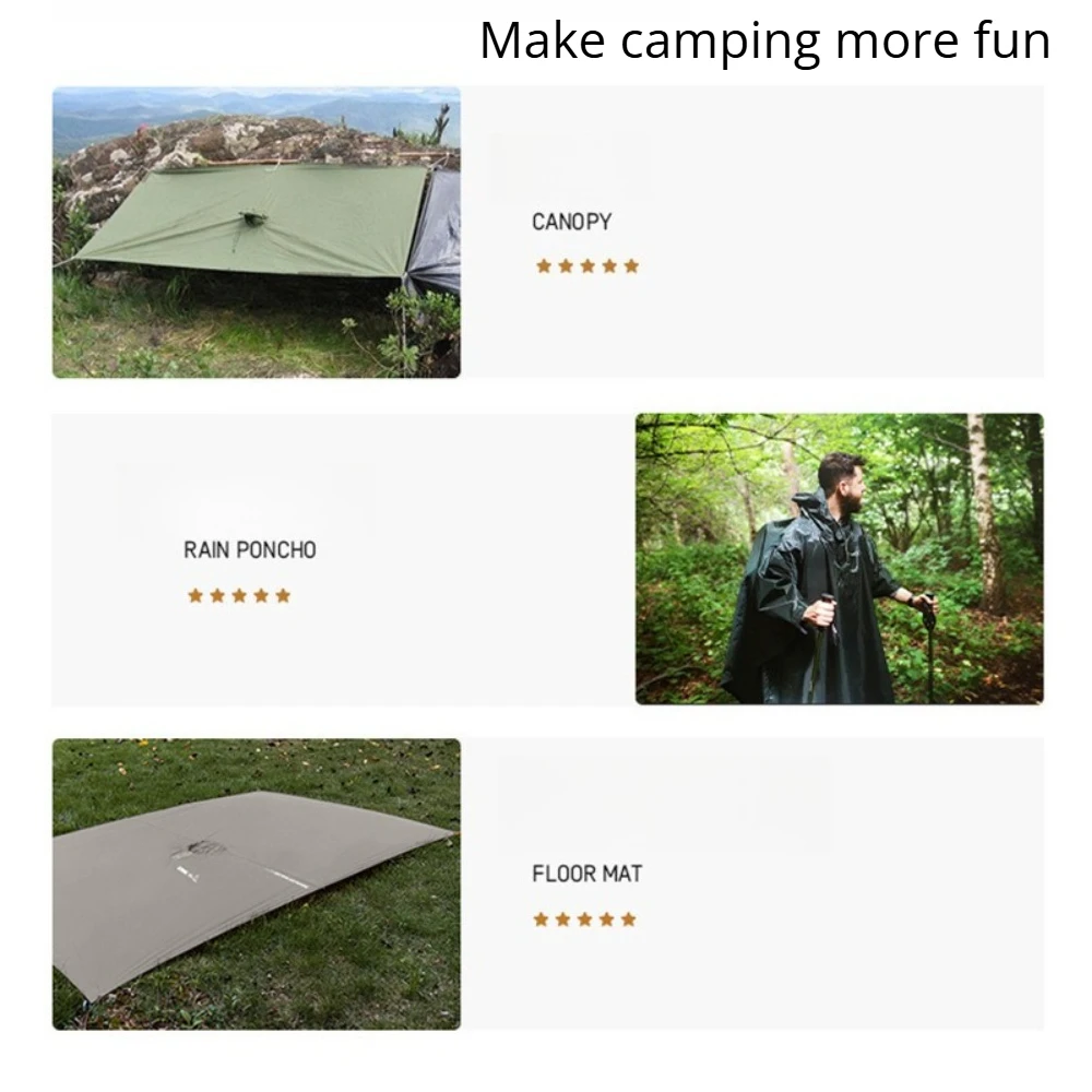 2026 For Camping Hiking 3-in-1 - огляд і ціна Camping Rain Poncho