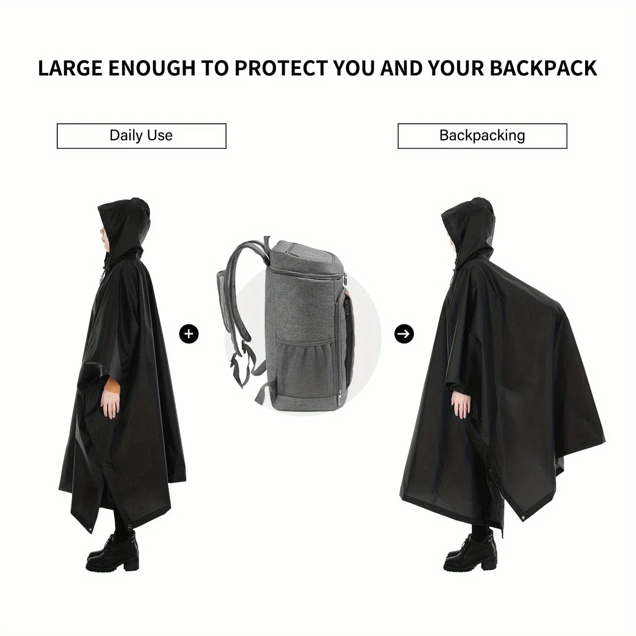 2026 For Camping Hiking 3-in-1 - огляд і ціна Camping Rain Poncho