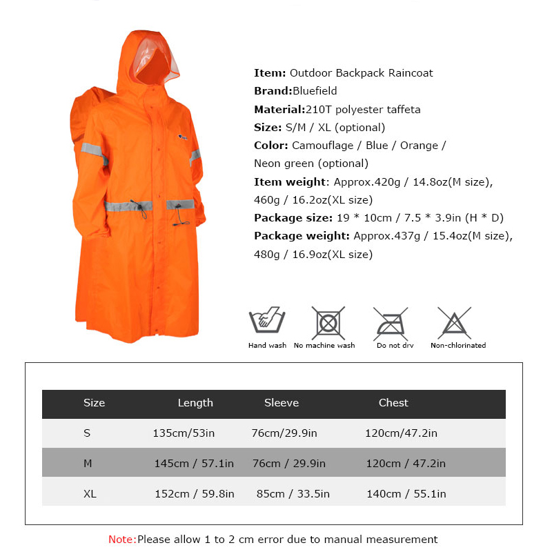 Unisex Reflective Outdoor Clim - огляд і ціна Camping Rain Poncho