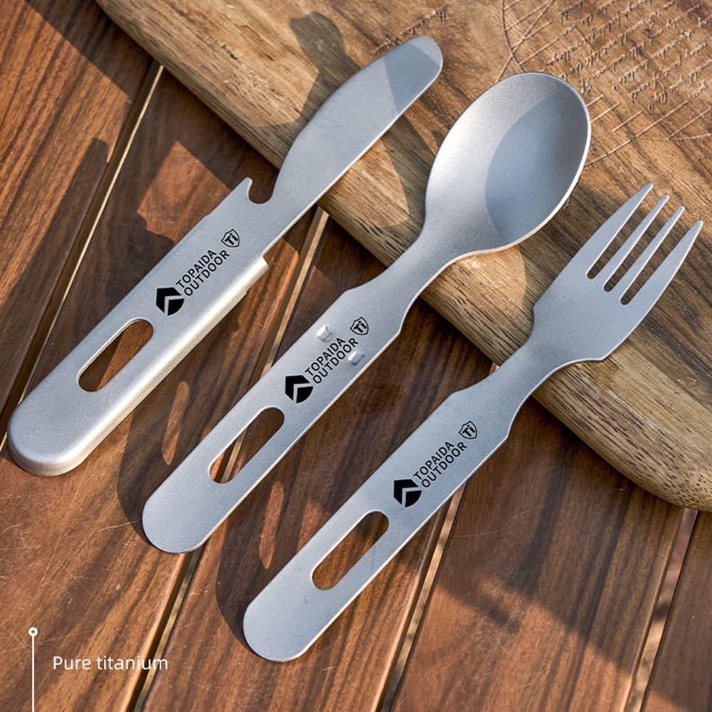 3 in 1 Titanium Camping Fork S - огляд і ціна Outdoor Camping Dining Set