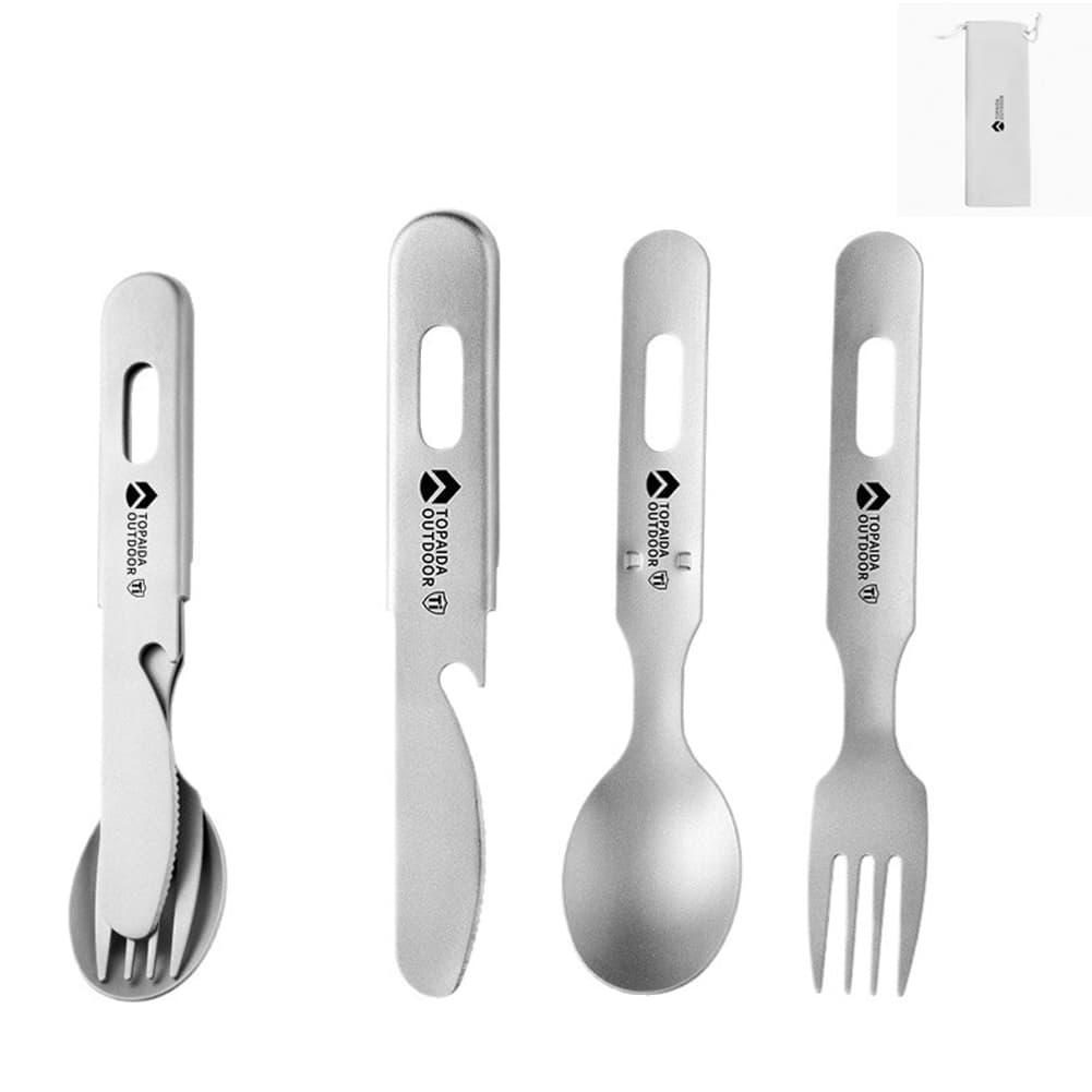 3 in 1 Titanium Camping Fork S - огляд і ціна Outdoor Camping Dining Set