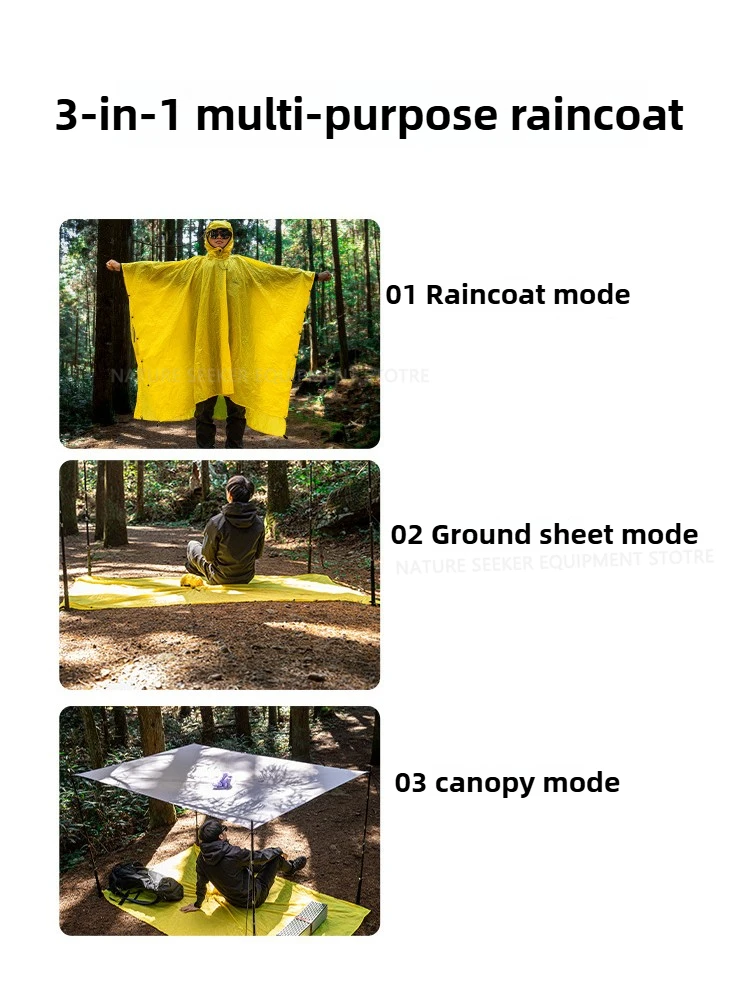 15D/210T Raincoat Waterproof R - огляд і ціна Camping Rain Poncho